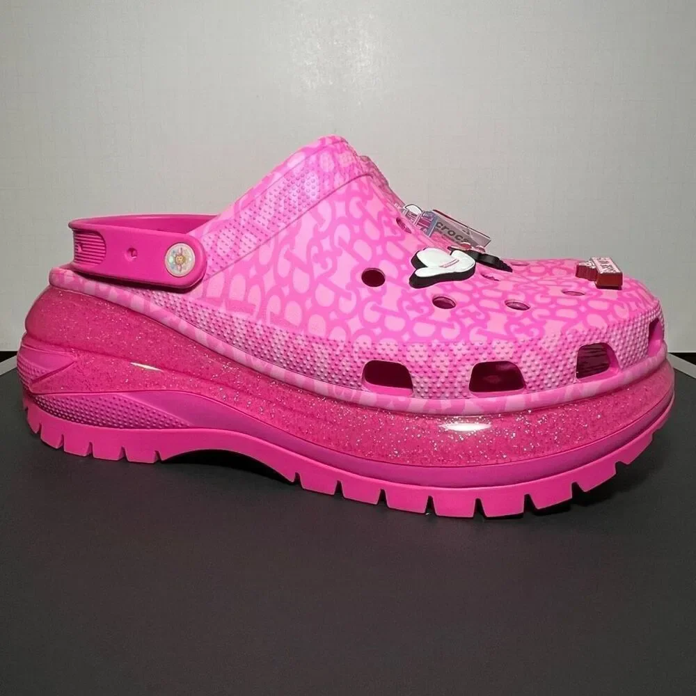 Mens *NWT* CROCS Barbie Movie Mega Crush Pink Clogs / Size 13